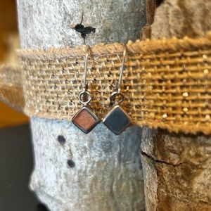 Sterling Silver Square Earrings